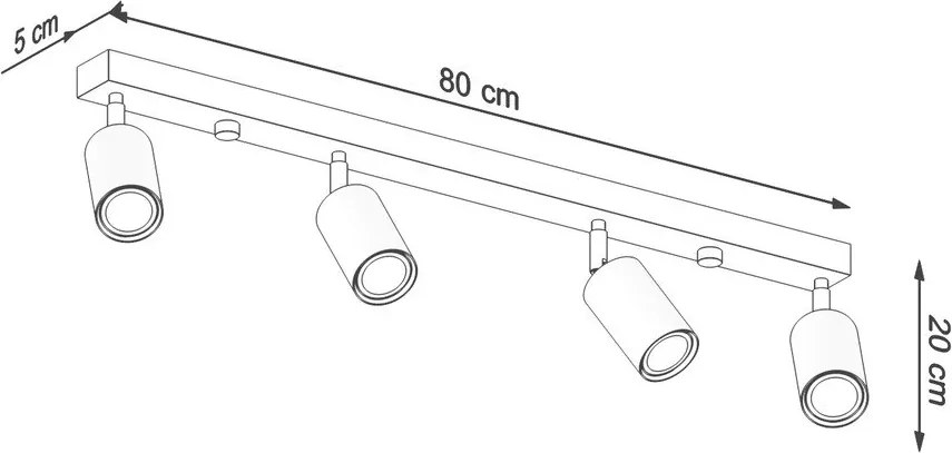Faretto di colore naturale ø 6 cm Ludwik – Sollux
