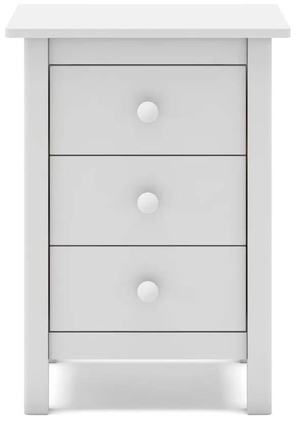 Comodino bianco per bambini in legno di pino Max - Marckeric