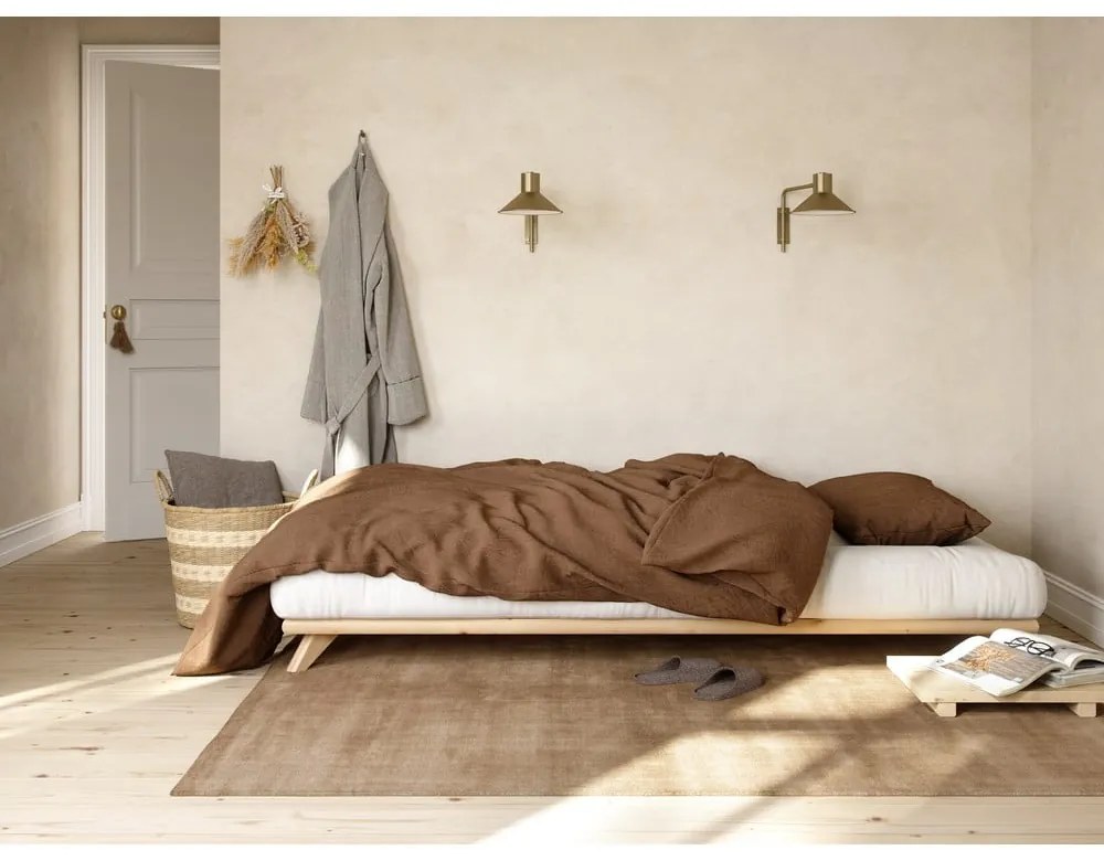 Letto singolo in legno di pino con griglia 90x200 cm Senza - Karup Design