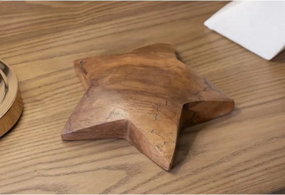 Decorazione Bintang Da App.In Teak Ric. Cmø19X5 Min2 (Pezzi Unici-Non Rip. In Serie)