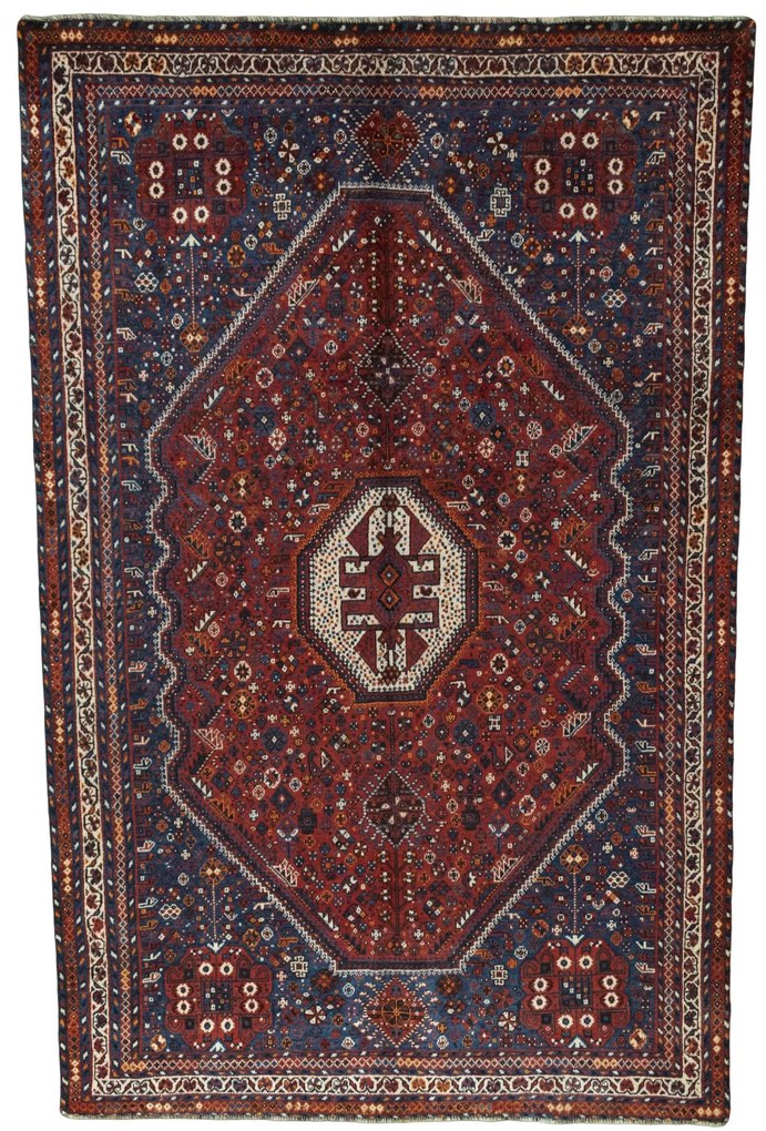 Shiraz Tappeto persiano 180 x 280 Rosso (Iran) Annodato A Mano