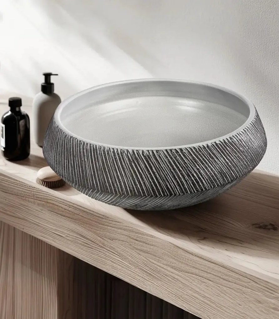 Lavabo Da Appoggio In Terracotta - Tuareg