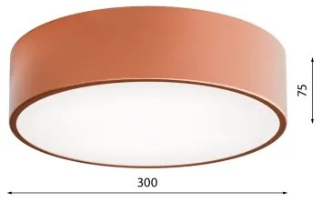 Plafoniera da soffitto con sensore CLEO, 2xE27/24W/230V, Ø 30 cm, finitura rame