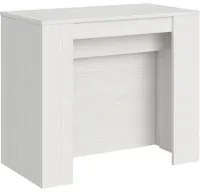 Consolle Allungabile 90-296x48x77 cm in Nobilitato Bianco