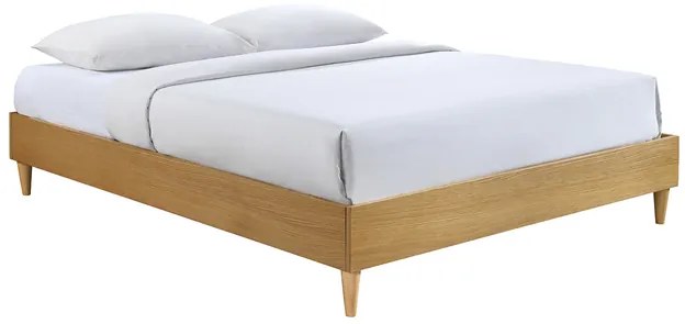 Letto adulto  160 x 200 cm con rete finitura in legno chiaro AYO