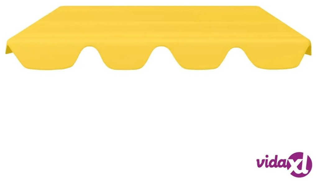 vidaXL Baldacchino per Dondolo Giardino Giallo 150/130x70/105 cm