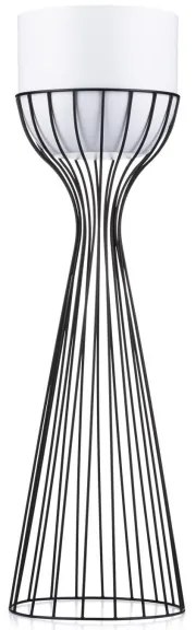 Vaso da fiori in metallo LOFT 68x20 cm nero/bianco