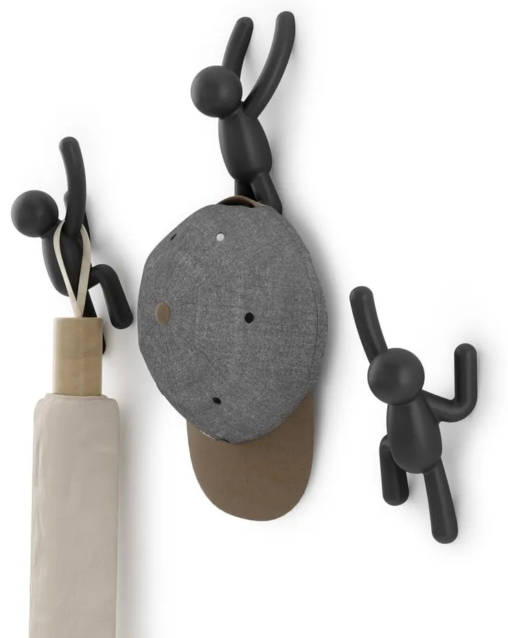 Ganci in plastica da parete in set da 3 Buddy - Umbra