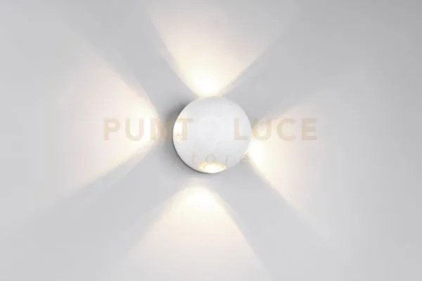 Avisio applique da esterno led 8w 1000lm, 3000k sfera quadri-emissi...