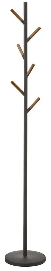 Appendiabiti a pavimento nero con dettagli in faggio Appendiabiti a palo Plain - YAMAZAKI