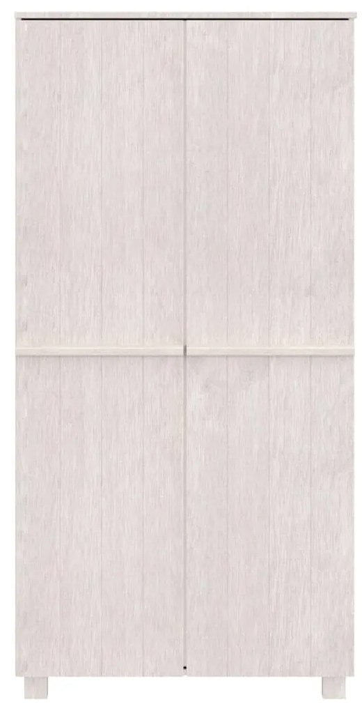 Armadio hamar bianco 89x50x180 cm in legno massello di pino