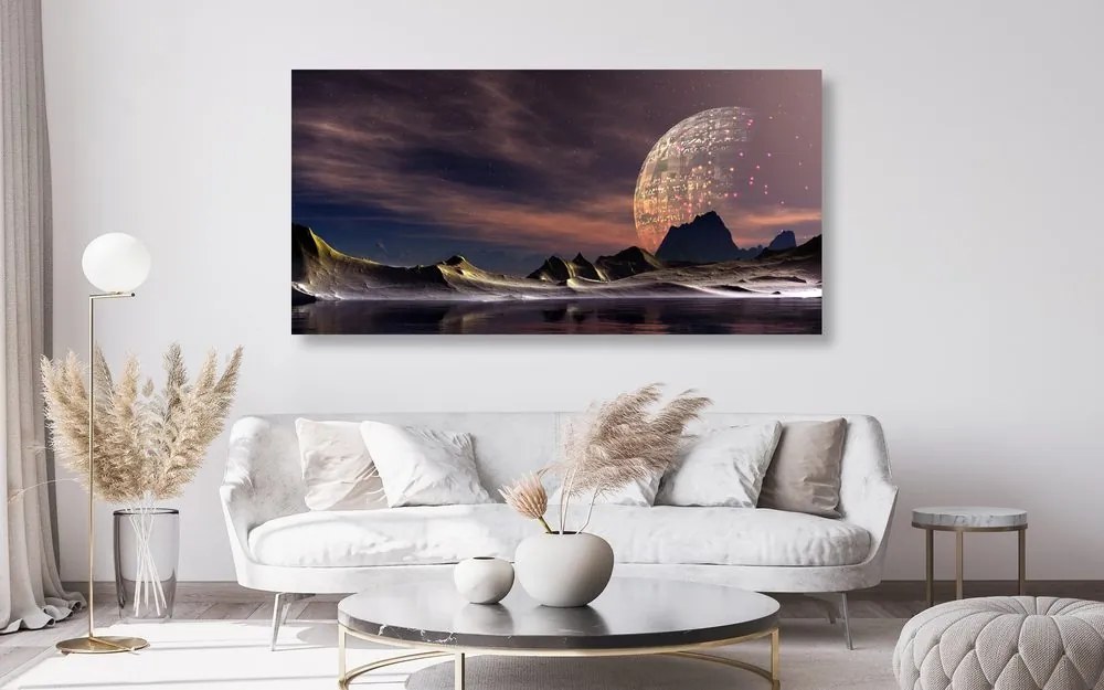 Quadro su tela – Pianeta futuristico