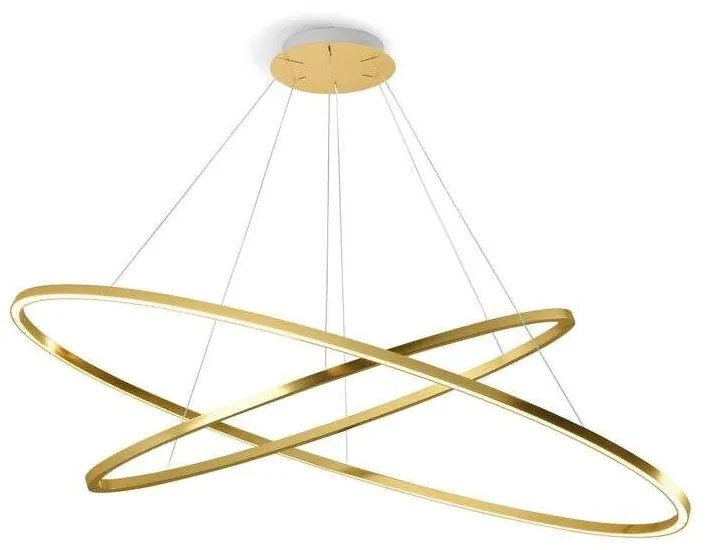 Nemo Lighting - Ellisse Double Lampada a Sospensione Painted Gold Nemo Lighting