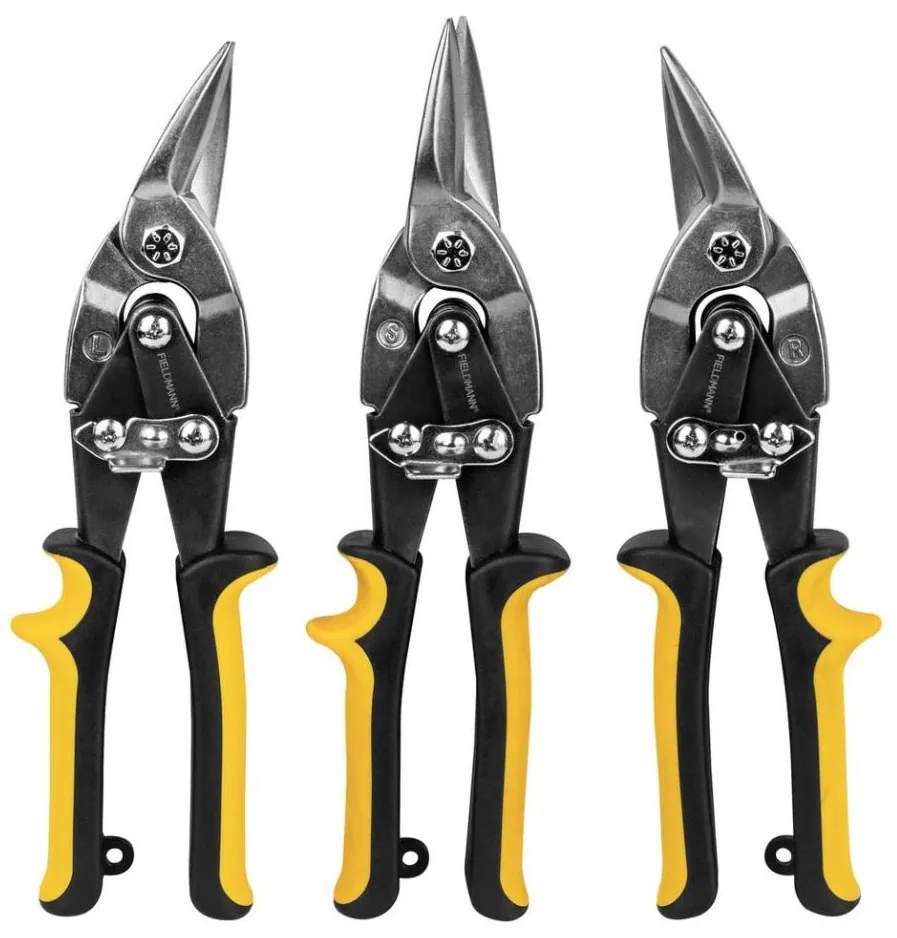 Fieldmann - Cesoie per metallo 3 pz