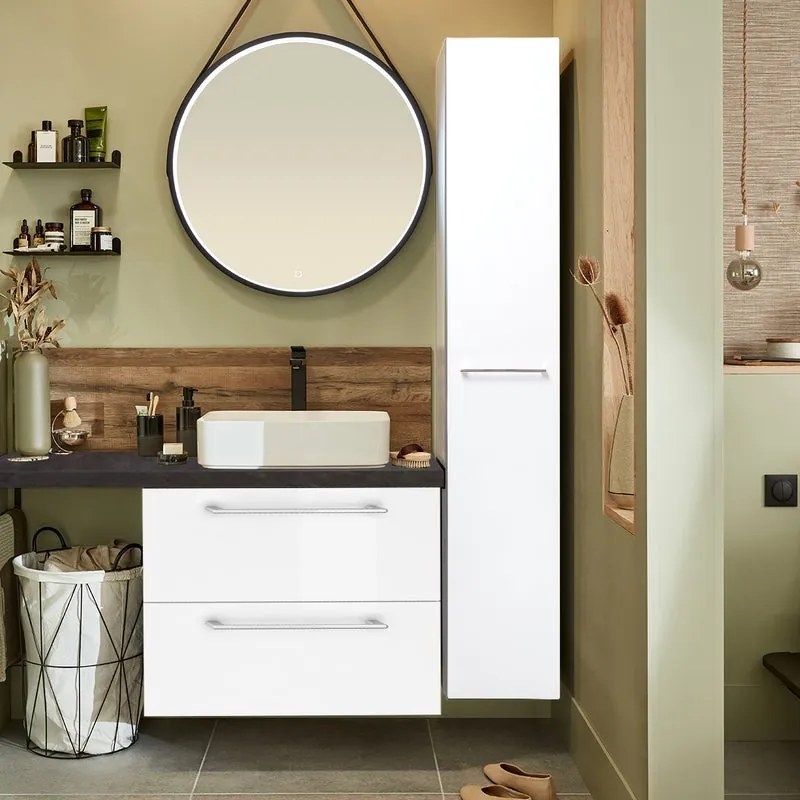 Mobile da bagno sotto lavabo SENSEA bianco L 60 x H 58 x P 46 cm, lavabo non incluso