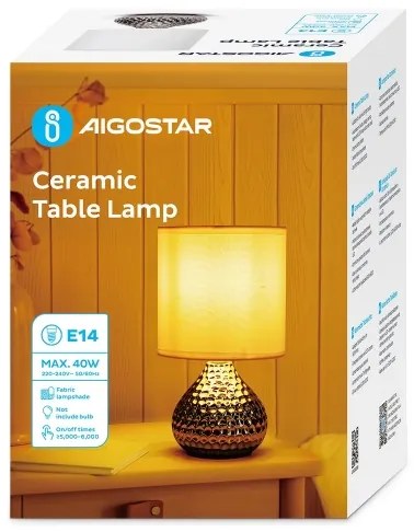 Aigostar - Lampada da tavolo 1xE14/40W/230V cromo