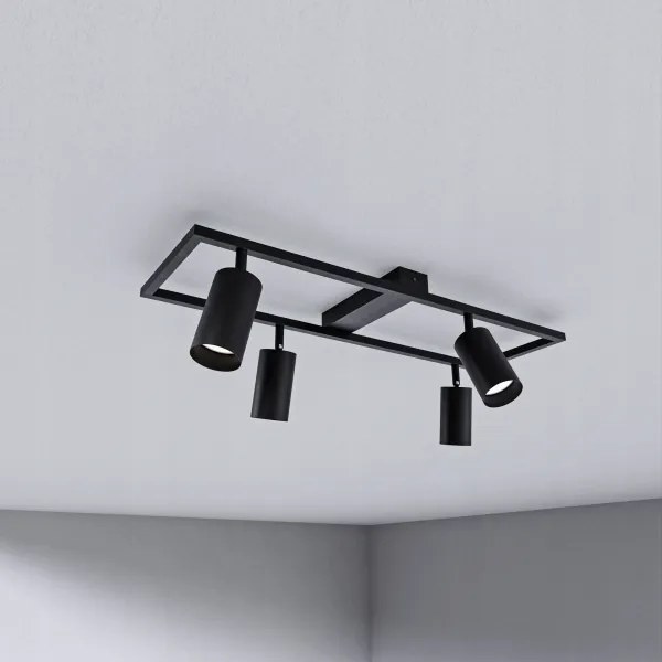 Faretto 4xGU10/30W/230V nero