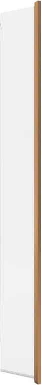 Deflettore walk-in Single L 30 X H200cm, vetro trasparente 8 mm, profilo oro rosa spazzolato