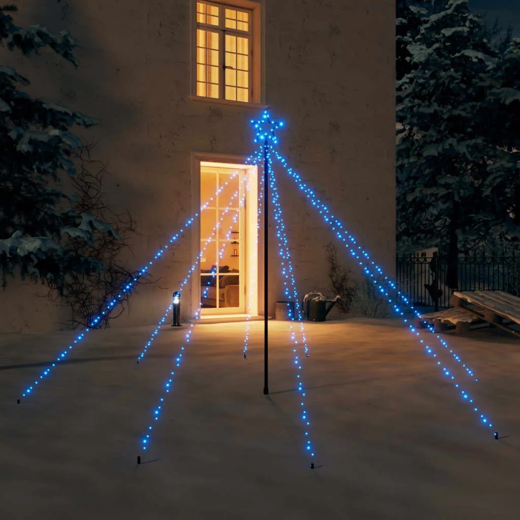 Luci Albero di Natale Interni Esterni con LED Multicolori e Bianco Freddo, Blu / 400 LED / 2,5 m