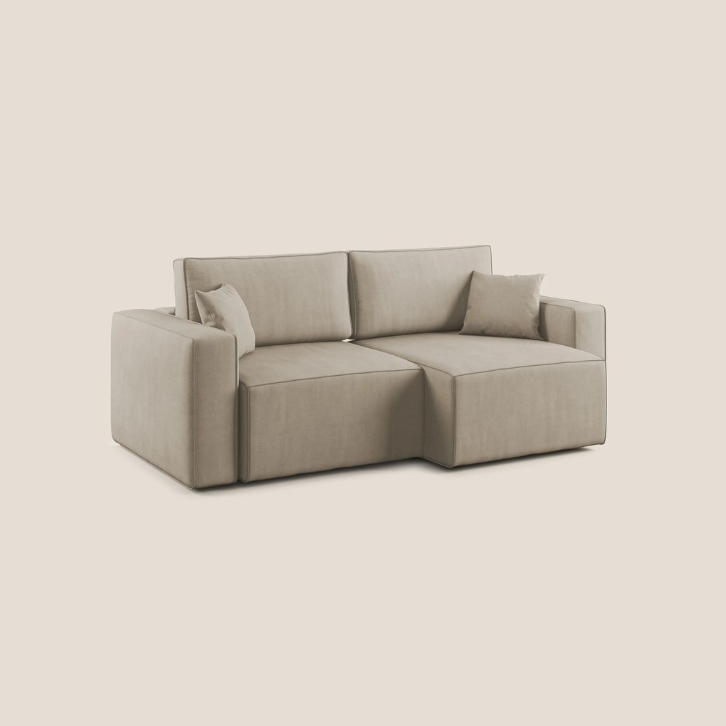 Morfeo divano con sedute estraibili in morbido tessuto impermeabile T02 beige