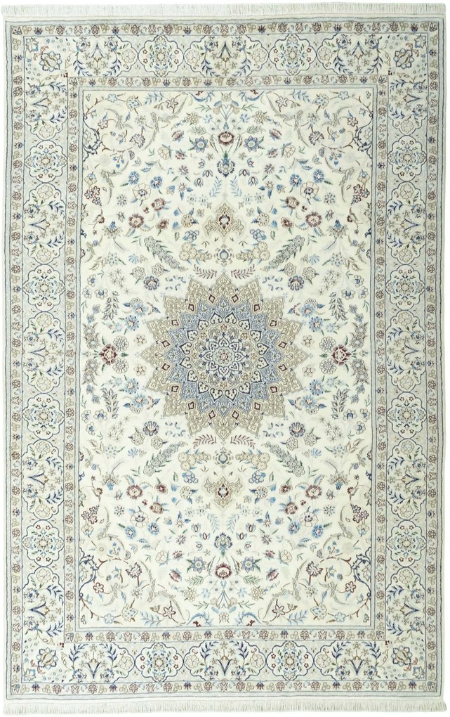 Nain Tappeto 200x310 Beige (Iran) Annodato A Mano