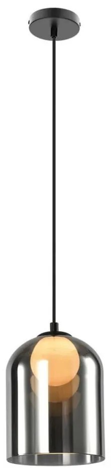 Lampadario a sospensione su cavo KLEA 1xG9/15W/230V nero fumé