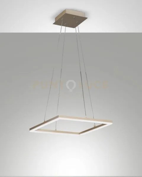 Bard sospensione oro opaco l.42x42cm a led 3000k - 39w - 3880 lm d...