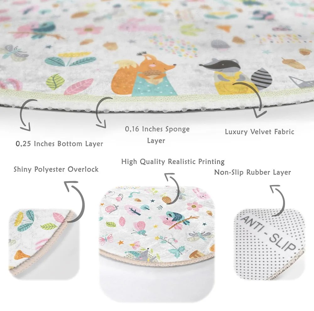 Tappeto per bambini ø 100 cm Comfort - Mila Home