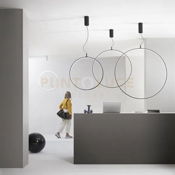 Lampadario a sospensione led toorx bianca 40w 4720lm cct 3000 4000 ...