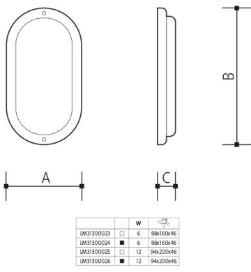 Lampada da parete esterna LED/6W/230V IP54 nera