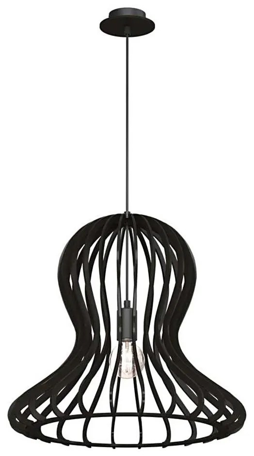 Amplex 5020 - Lampadario a sospensione con cavo OCTO 1xE27/20W/230V nero