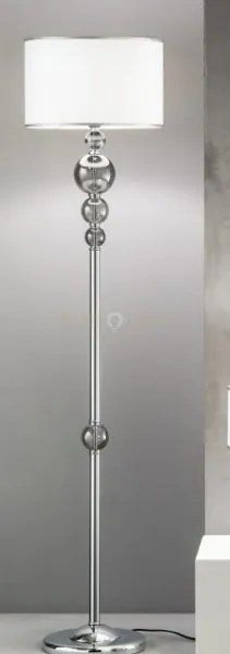 Piantana tebe fume'  e cromo 1 luce attacco e27 d.40cm