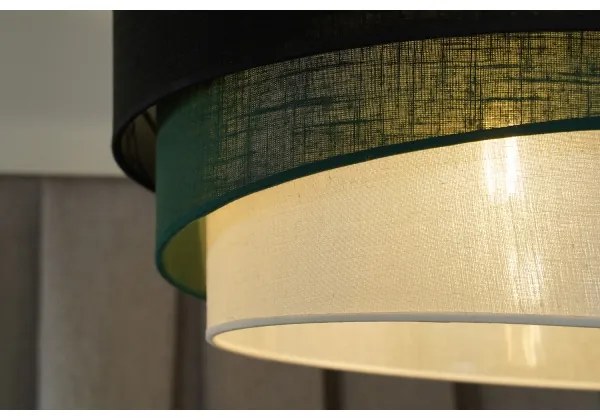 Duolla - Lampadario a plafone TRIO 1xE27/15W/230V diametro 45 cm nero/verde/bianco