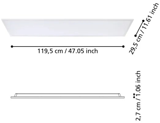 Eglo 900939 - Pannello LED a montaggio superficiale RABASSA LED/34,5W/230V 120x30 cm