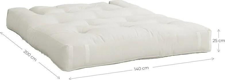 Divano bianco-beige 140 cm Hippo - Karup Design