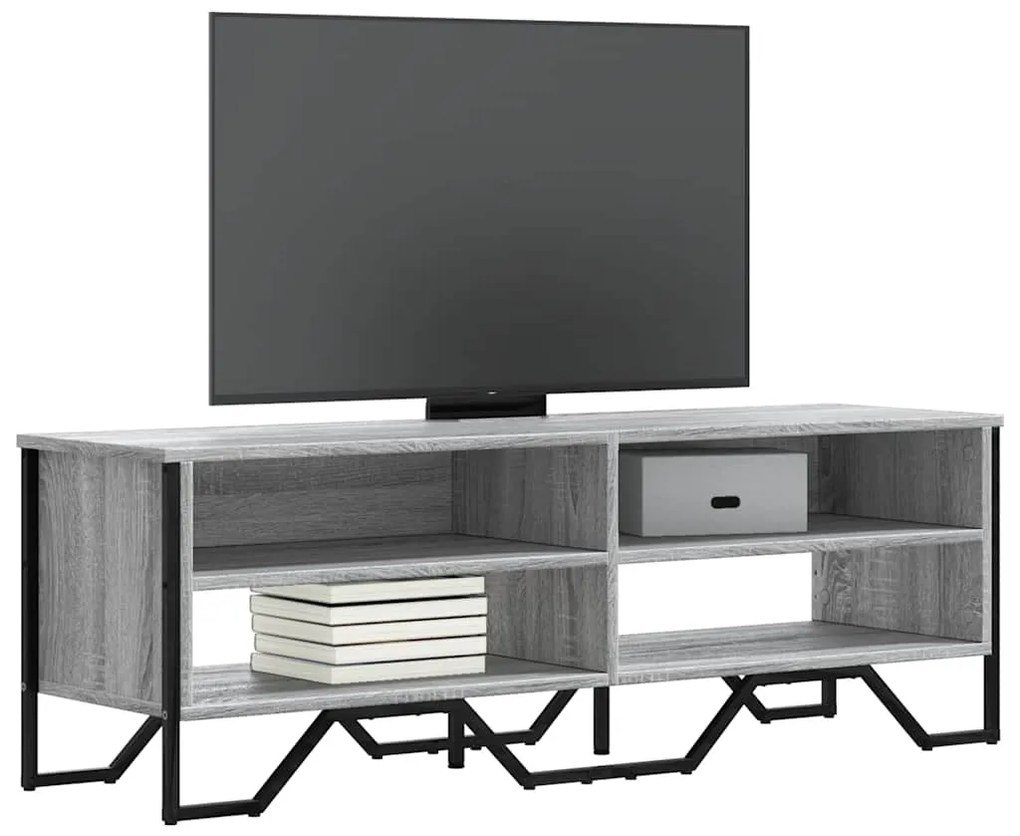 Mobile Porta Tv Grigio Sonoma 122x34x41cm İn Legno Multistrato /