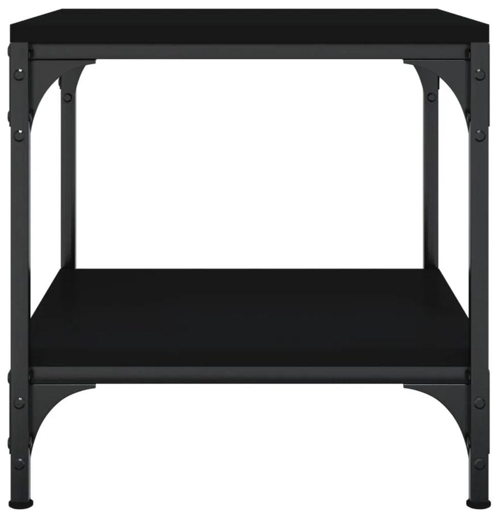 Tavolino da Salotto Nero 50x50x40 cm in Legno Multistrato