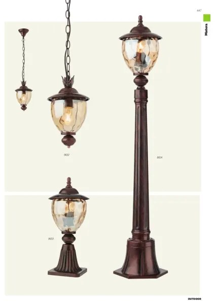 Redo 9632 - Lampadario a sospensione con catena da esterno MATERA 1xE27/42W/230V IP33