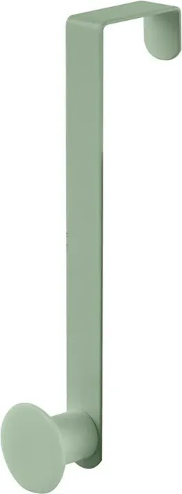 Gancio bagno singolo in acciaio e plastica verde tondo Fiore