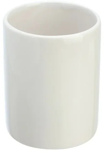 Porta spazzolini da appoggio in ceramica bianca linea Cily