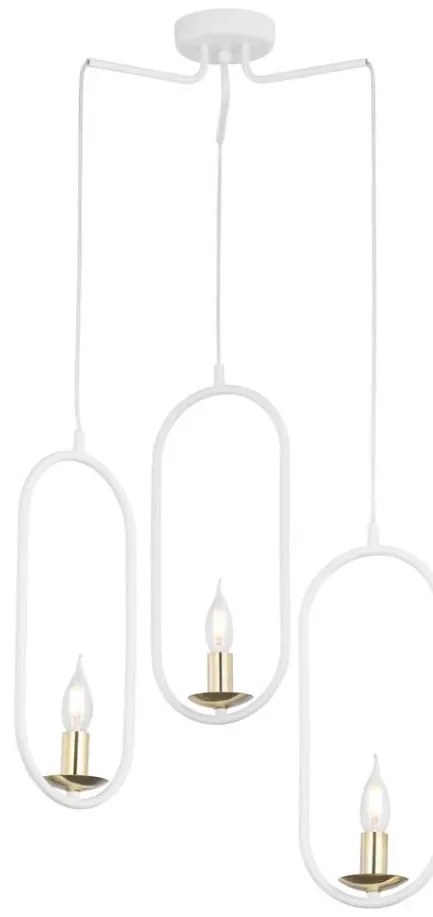 Jupiter 1814 - PI3 E14 - Lampadario a sospensione con filo PONTI 3xE14/40W/230V bianco