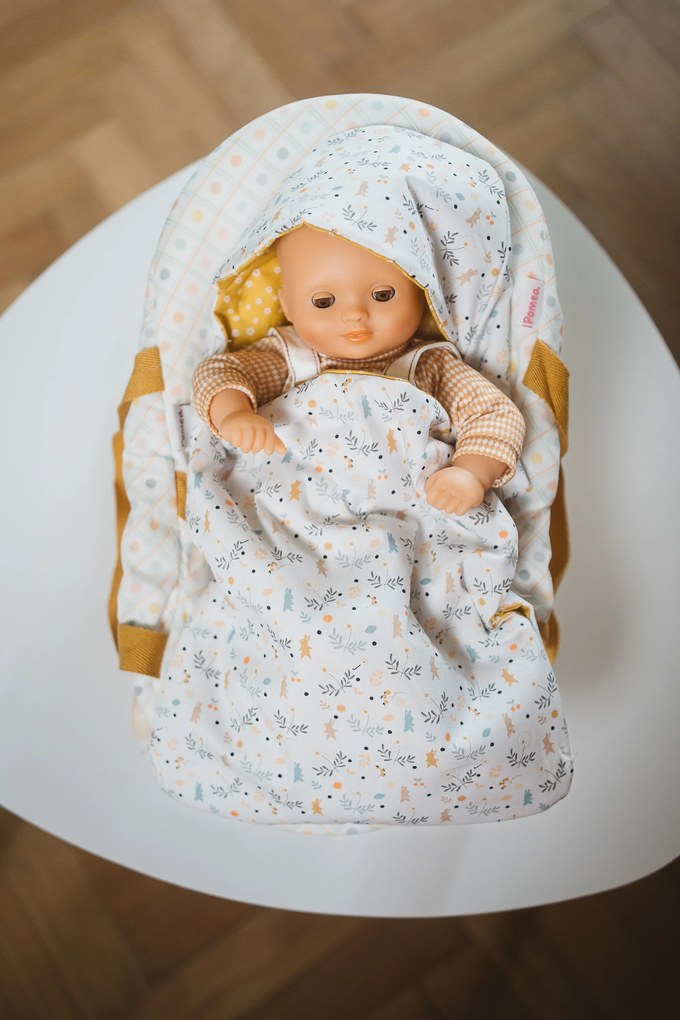 Baby Pomea - Nido d’angelo per bambole con stampa di conigli