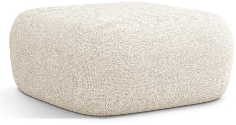 Pouf in tessuto bouclé beige Jenny - Micadoni Home