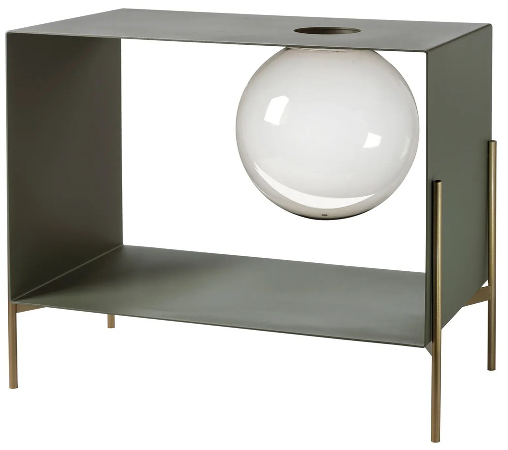 Arti & Mestieri Mobile da soggiorno di design Globe grande- in 6 combinazioni Giada/oro laccato