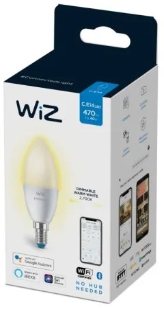 Lampadina LED Dimmerabile C37 E14/4,9W/230V 2700K CRI 90 Wi-Fi - WiZ