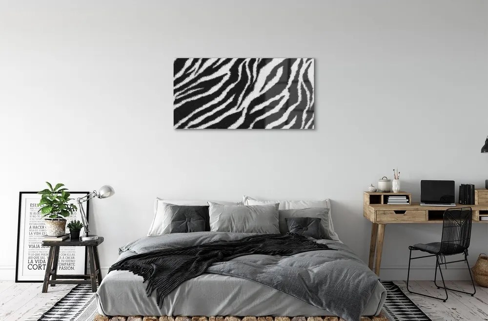 Quadro in vetro Cappotto zebrato 100x50 cm 2 appendini
