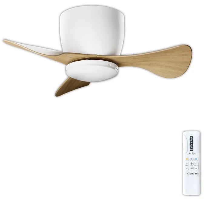 Ventilatore da soffitto ELI effetto faggio, D. 55.9 cm ARTE CONFORT