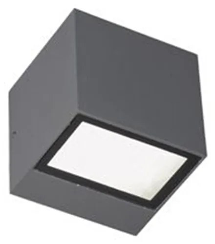 Applique Da Esterno Mini Biemissione Box Alluminio Grafite 5,5+5,5W Led 4000K