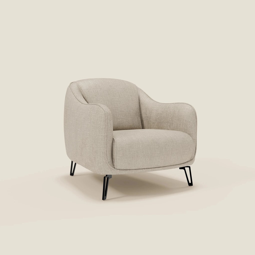 Avela Poltroncina dal comfort senza tempo in morbido tessuto impermeabile T06 panna