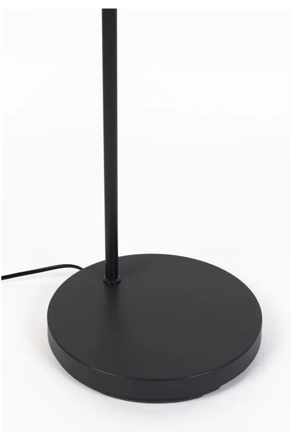 Lampada da terra nera con paralume in metallo (altezza 135 cm) Hajo - White Label